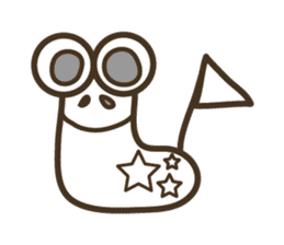 A green caterpillar & geometric patterns sticker #1196205