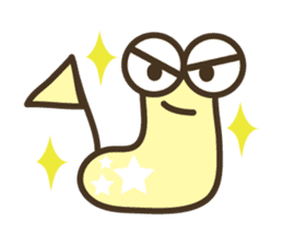 A green caterpillar & geometric patterns sticker #1196207