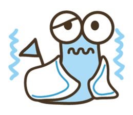 A green caterpillar & geometric patterns sticker #1196209