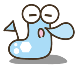 A green caterpillar & geometric patterns sticker #1196215