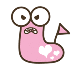 A green caterpillar & geometric patterns sticker #1196216