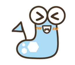 A green caterpillar & geometric patterns sticker #1196217