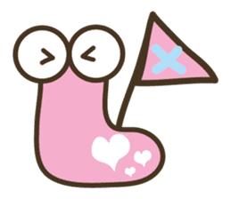 A green caterpillar & geometric patterns sticker #1196220