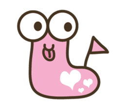 A green caterpillar & geometric patterns sticker #1196222