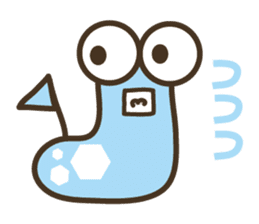 A green caterpillar & geometric patterns sticker #1196223