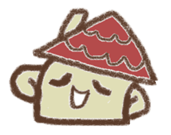 Small house in the forest sticker #1196263