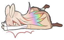 Rainbow & Monochrome Rabbit sticker #1196486