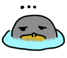 The penguin being scornful eyes sticker #1198389