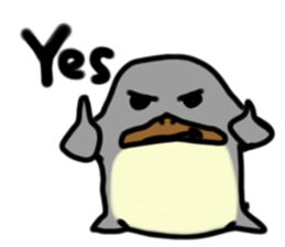 The penguin being scornful eyes sticker #1198392