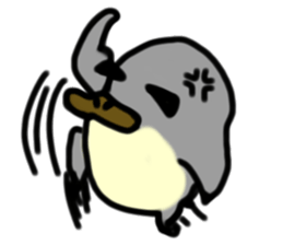 The penguin being scornful eyes sticker #1198396