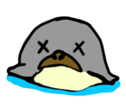 The penguin being scornful eyes sticker #1198407