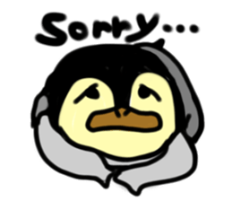 The penguin being scornful eyes sticker #1198418