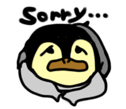 The penguin being scornful eyes sticker #1198418
