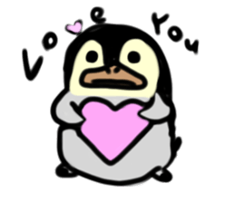 The penguin being scornful eyes sticker #1198419