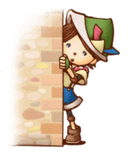 Hey grandpa and girl long nose sticker #1198426