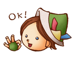 Hey grandpa and girl long nose sticker #1198427