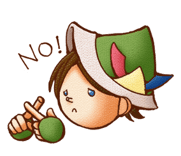 Hey grandpa and girl long nose sticker #1198428