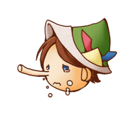 Hey grandpa and girl long nose sticker #1198430