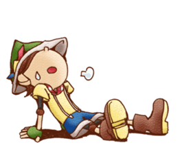 Hey grandpa and girl long nose sticker #1198437