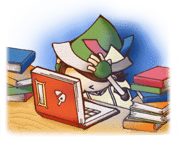 Hey grandpa and girl long nose sticker #1198438