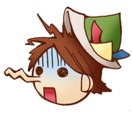 Hey grandpa and girl long nose sticker #1198440