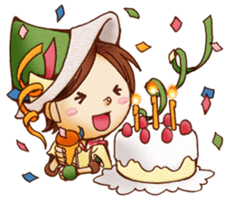 Hey grandpa and girl long nose sticker #1198451