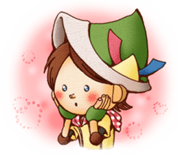 Hey grandpa and girl long nose sticker #1198458