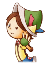 Hey grandpa and girl long nose sticker #1198459