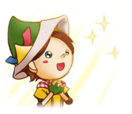 Hey grandpa and girl long nose sticker #1198462