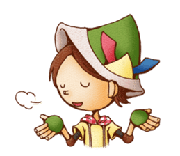 Hey grandpa and girl long nose sticker #1198463