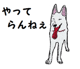 Alba of a White Shepherd and Friends (J) sticker #1198668