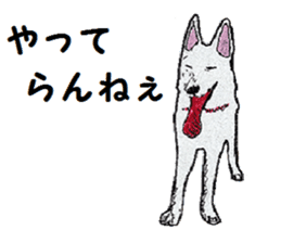 Alba of a White Shepherd and Friends (J) sticker #1198668