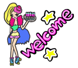 Girls love party sticker #1199068