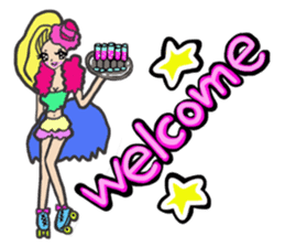 Girls love party sticker #1199068