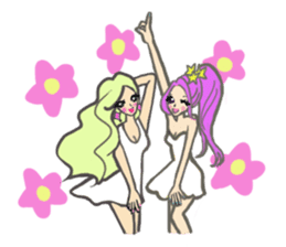 Girls love party sticker #1199073