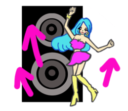 Girls love party sticker #1199075