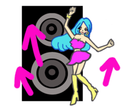 Girls love party sticker #1199075