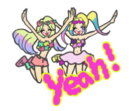 Girls love party sticker #1199076