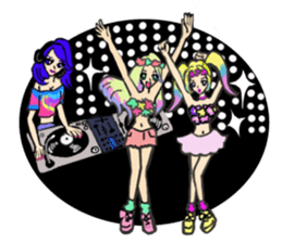 Girls love party sticker #1199079