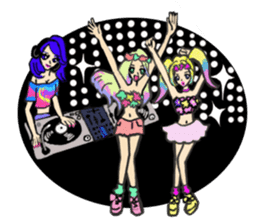 Girls love party sticker #1199079
