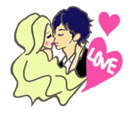 Girls love party sticker #1199093