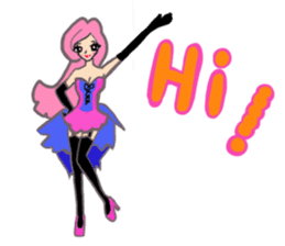 Girls love party sticker #1199098