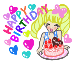 Girls love party sticker #1199102