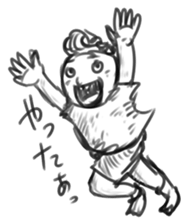 The face of an India ink painting sticker #1199119