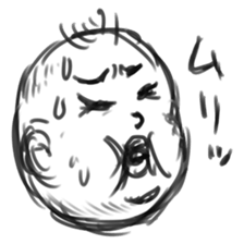 The face of an India ink painting sticker #1199122