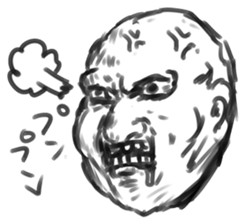 The face of an India ink painting sticker #1199125