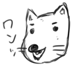 The face of an India ink painting sticker #1199131