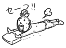 The face of an India ink painting sticker #1199141