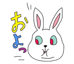 Funny face rabbits sticker #1200788