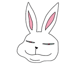 Funny face rabbits sticker #1200789